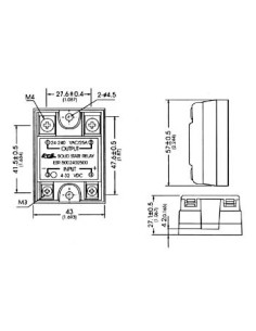 SOLID STATE POWER RELAY 25A / 240V 1 x on 2