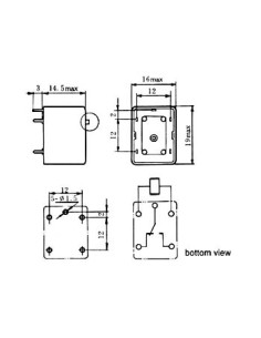 SUPER MINIATURE RELAY 125VAC/3A 1 x INVERTER 12VDC 2