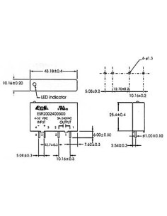 SOLID STATE POWER RELAY 3A / 240V 1 x on 2