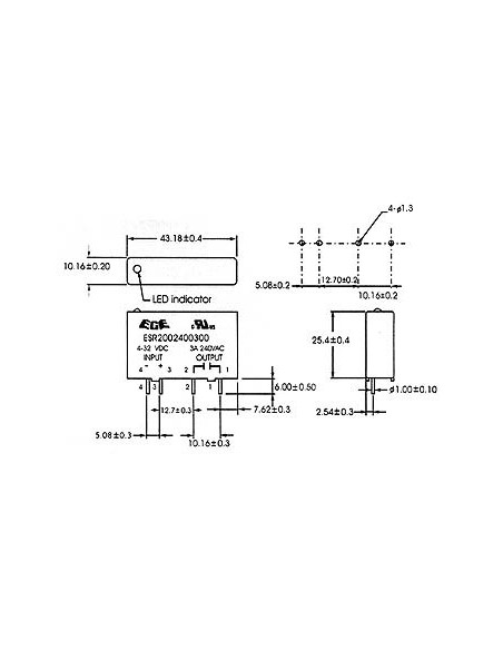 SOLID-STATE-LEISTUNGSRELAIS 3A / 240V 1 x Ein