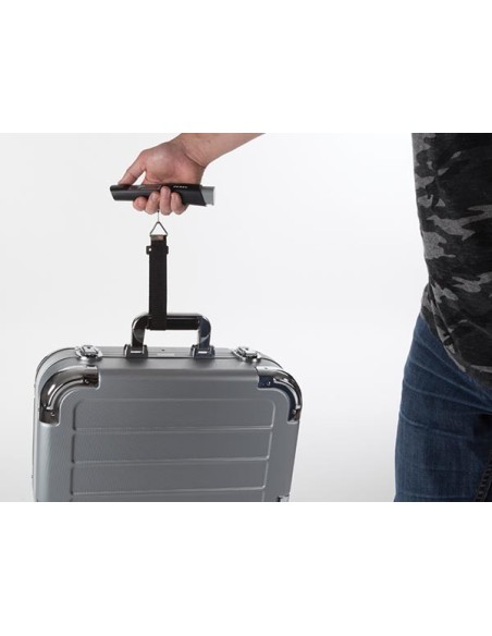 DIGITALE GEPÄCKWAAGE - 50 kg / 100 g - UMWELTFREUNDLICH - FUNKTIONIERT OHNE BATTERIEN