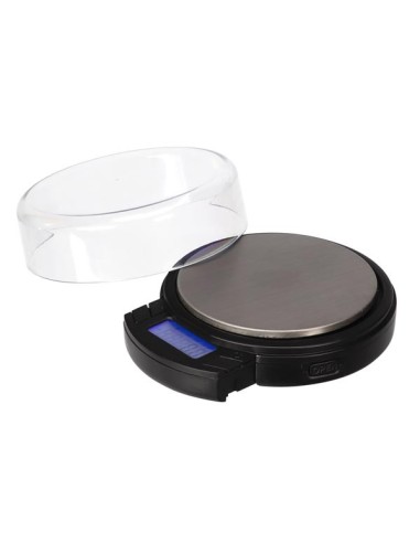 DIGITALE MINI PRECISIEWEEGSCHAAL - ROND - 500 g / 0.1 g - MET UITSCHUIFBAAR LCD-DISPLAY