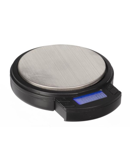 DIGITALE MINI-PRÄZISIONSWAAGE - RUND - 500 g / 0.1 g MIT AUSZIEHBAREM LCD