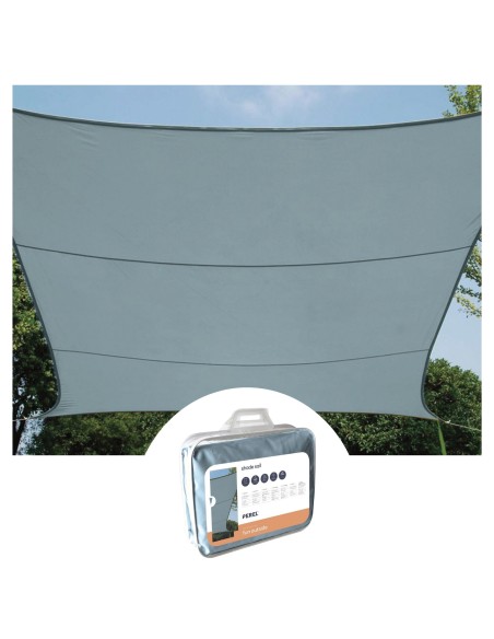 ZONNEZEIL - VIERKANT - 3.6 x 3.6 m - KLEUR: LICHTGRIJS