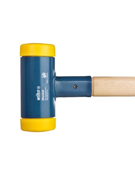 Wiha Masse sans rebond, mi-dur avec manche en hickory, embout de massette rond (02091) 100 mm