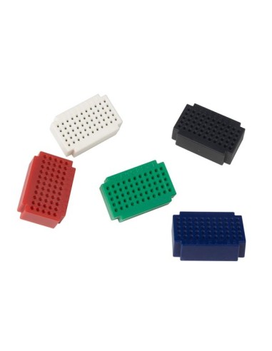 SET OF MINI BREADBOARDS - 55 TIE-POINTS - 5 pcs