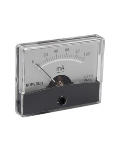 ANALOGE PANEELMETER VOOR DC STROOMMETINGEN 100mA DC / 60...