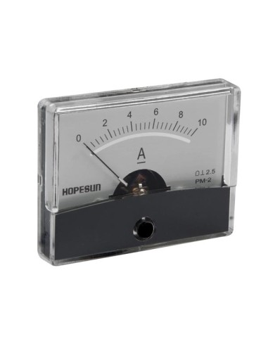 ANALOGE PANEELMETER VOOR DC STROOMMETINGEN 10A DC / 60 x 47mm