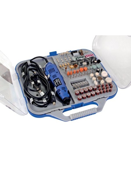 ELEKTRISCHE PRÄZISIONSBOHRMASCHINE UND GRAVIERSET - 162-tlg.