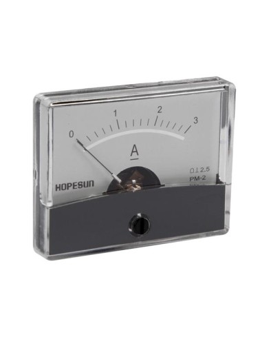 ANALOGE PANEELMETER VOOR DC STROOMMETINGEN 3A DC / 60 x 47mm