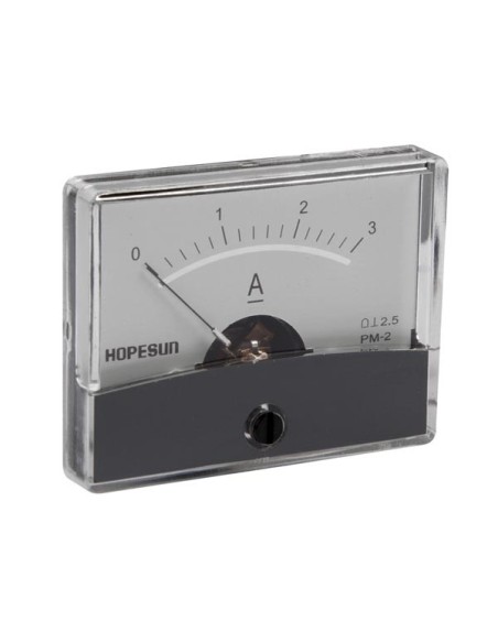 AMPÈREMÈTRE ANALOGIQUE DE TABLEAU 3A CC / 60 x 47mm
