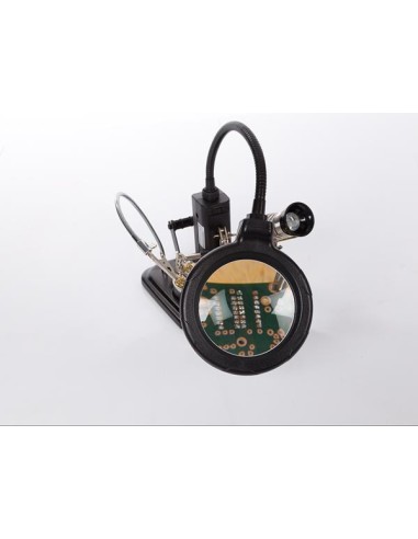 SOLDERING CENTER WITH HELPING HAND + MAGNIFIER