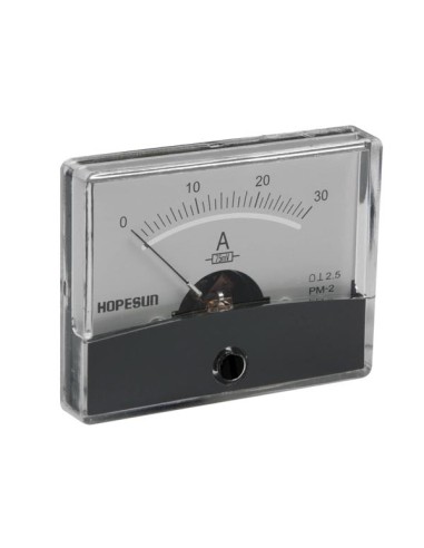 ANALOGE PANEELMETER VOOR DC STROOMMETINGEN 30A DC / 60 x 47mm