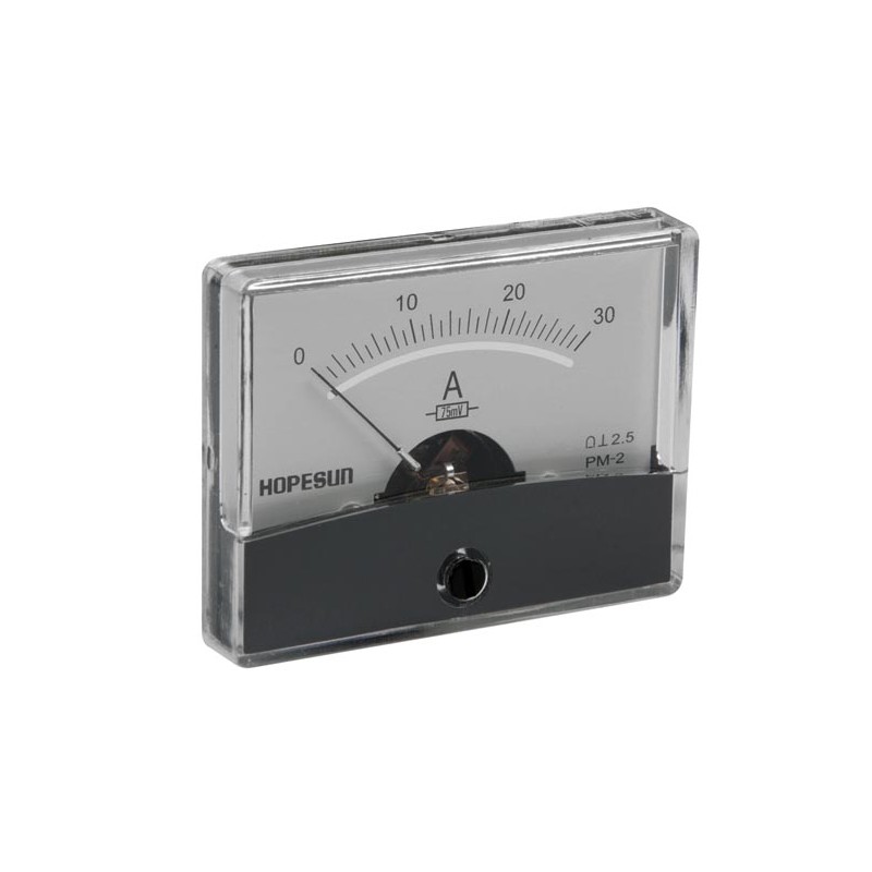 ANALOGUE CURRENT PANEL METER 30A DC / 60 x 47mm
