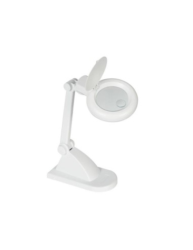 DESK LAMP WITH MAGNIFYING GLASS 3 + 12 DIOPTRE - 12W - WHITE