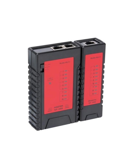 LAN-TESTER FÜR 8P8C (RJ45), 6P6C (RJ12), 6P2C (RJ11), 4P4C (RJ10)