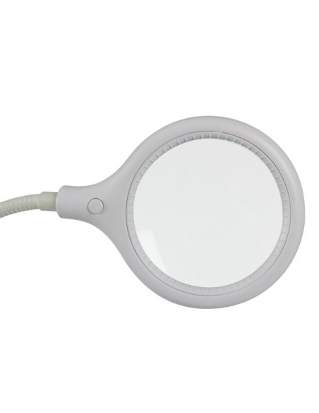 LED DESK LAMP WITH CLIP AND MAGNIFYING GLASS - 5 DIOPTRE - 6 W - 30 LEDS - WHITE