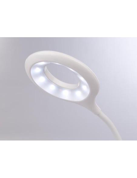 LED-BUREAULAMP - OPLAADBAAR - DIMBAAR - 20 LEDs - WIT