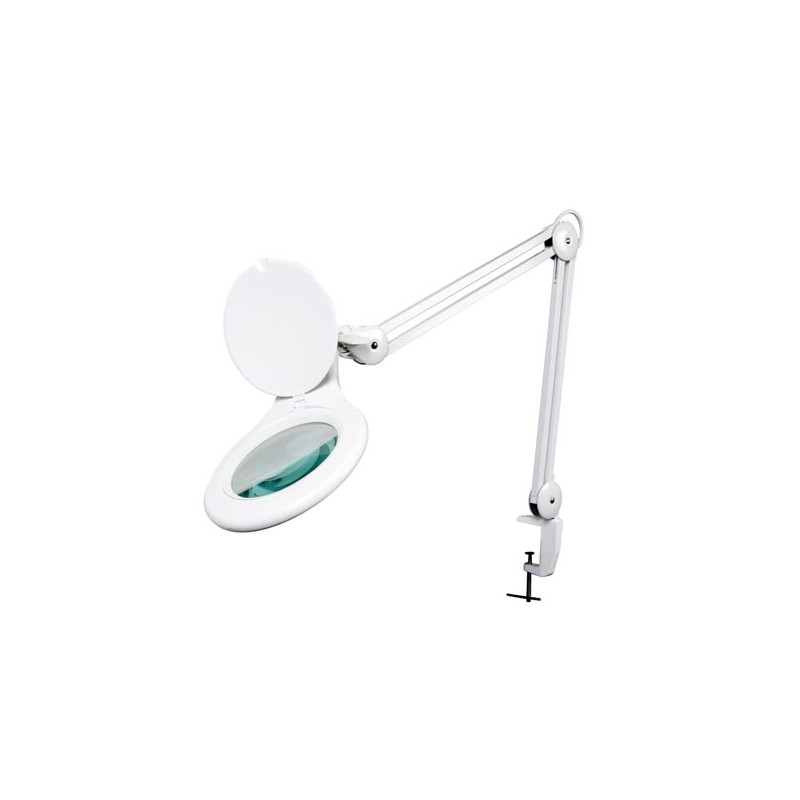 LED DESK LAMP WITH MAGNIFYING GLASS  5 DIOPTRE- 4 W - 48 LEDS - WHITE