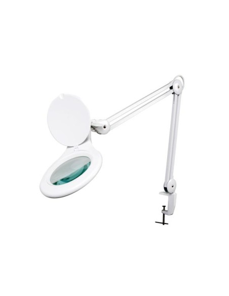 LED DESK LAMP WITH MAGNIFYING GLASS  5 DIOPTRE- 4 W - 48 LEDS - WHITE