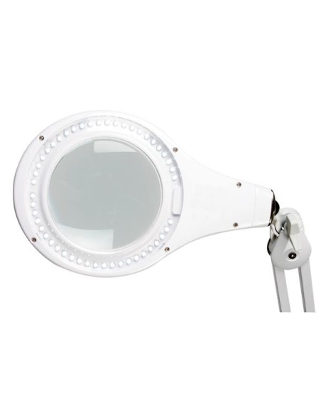 LED DESK LAMP WITH MAGNIFYING GLASS  5 DIOPTRE- 4 W - 48 LEDS - WHITE