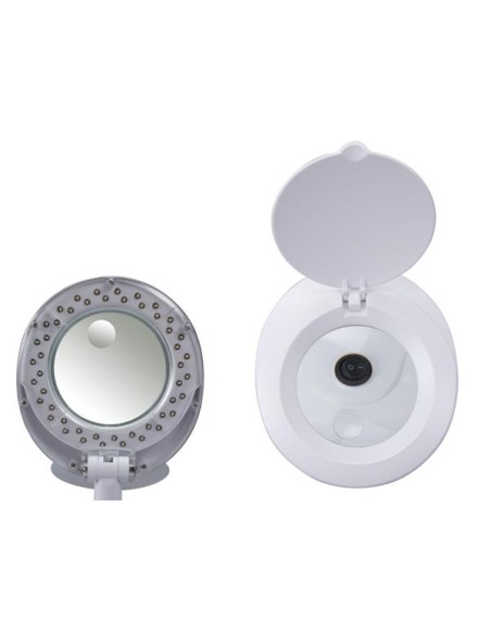 LAMPE-LOUPE LED 3 + 12 DIOPTRES - 6 W - 30 LEDs -  BLANC