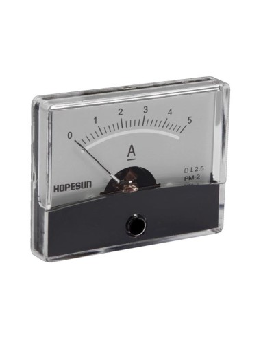 ANALOGE PANEELMETER VOOR DC STROOMMETINGEN 5A DC / 60 x 47mm