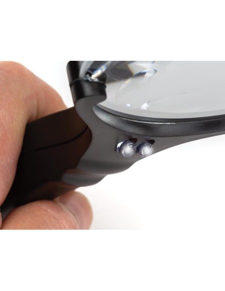 MAGNIFIER with LED LIGHT 2.5x 4x - 12 pcs in display