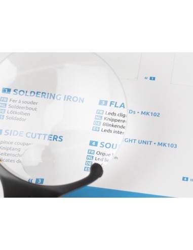 MAGNIFIER with LED LIGHT 2.5x 4x - 12 pcs in...