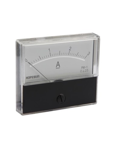 ANALOGE PANEELMETER VOOR DC STROOMMETINGEN 3A DC / 70 x 60mm