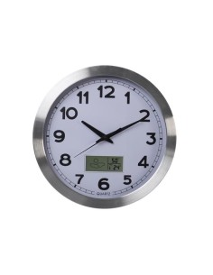 HORLOGE MURALE  EN ALUMINIUM AVEC ÉCRAN LCD ET...