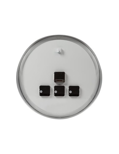 HORLOGE MURALE EN ALUMINIUM AVEC 3 FUSEAUX...