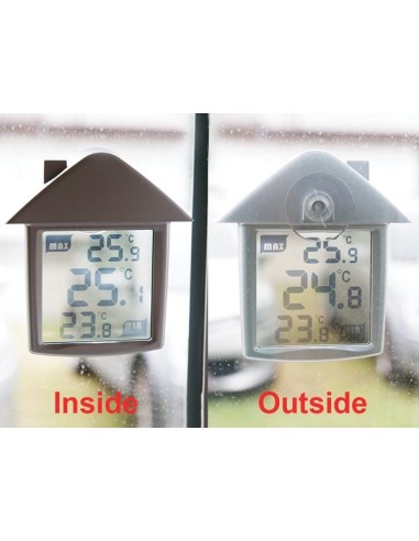 THERMOMÈTRE DE FENÊTRE TRANSPARENT AVEC...