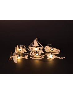 Woodlight - guirlande lumineuse avec jouets - 2.5 m -...