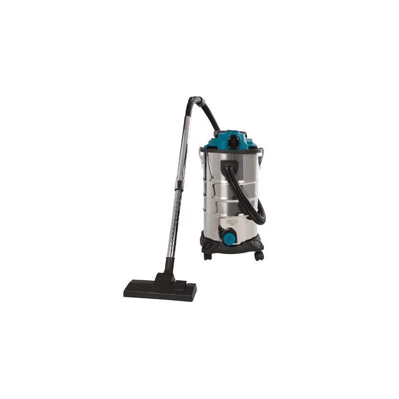 WET/DRY VACUUM CLEANER - 1200 W - 30 L - STAINLESS STEEL TANK