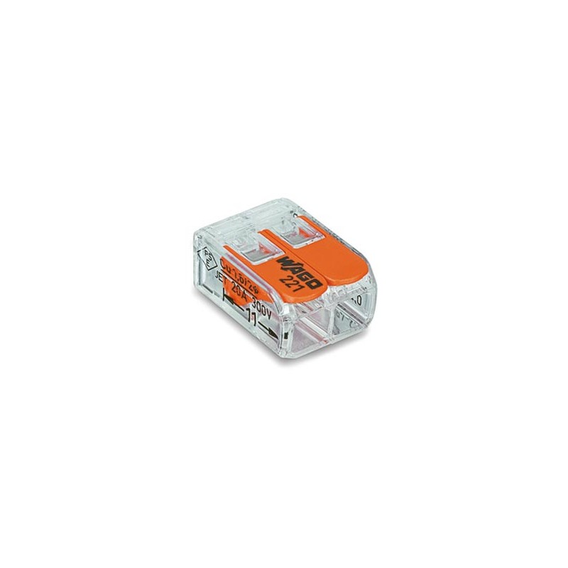 COMPACT SPLICING CONNECTOR 2 x 0.2 - 4 mm² FOR ALL WIRE TYPES