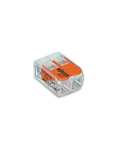 MINI BORNE DE CONNEXION À LEVIER 2 x 0.2 - 4 mm² POUR TOUT TYPE DE CÂBLE