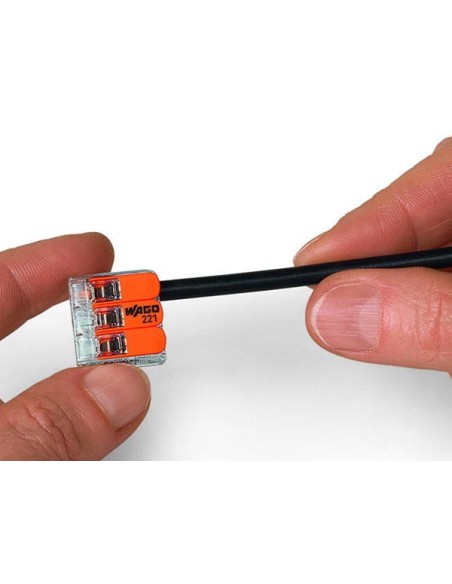 COMPACT SPLICING CONNECTOR 3 x 0.2 - 4 mm² FOR ALL WIRE TYPES