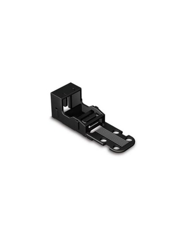 ADAPTATEUR DE FIXATION - POUR BORNES À 2 CONDUCTEURS - SÉRIE 221 - 4 mm² - POUR MONTAGE À VIS - NOIR