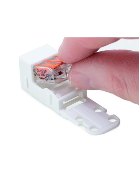 BEVESTIGINGSADAPTER - VOOR 2-DRAADSKLEMMEN - SERIE 221 - 4 mm² - VOOR SCHROEFBEVESTIGING - ZWART