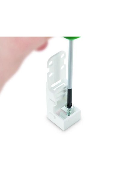 BEFESTIGUNGSADAPTER - FÜR 2-LEITER-KLEMMEN - SERIE 221 - 4 mm² - FÜR SCHRAUBBEFESTIGUNG - SCHWARZ