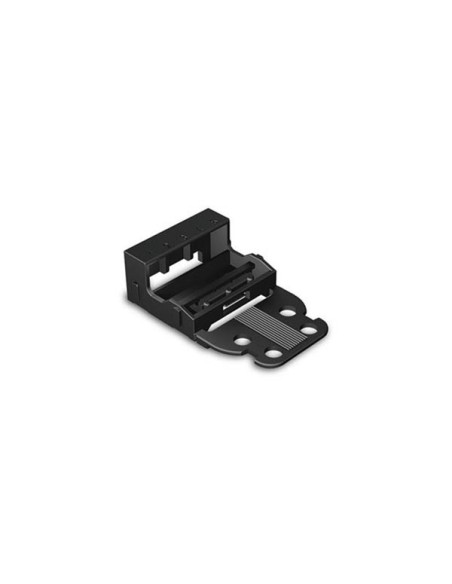 MOUNTING CARRIER - FOR 5-CONDUCTOR TERMINAL BLOCKS - 221 SERIES - 4 mm² - FOR SCREW MOUNTING - BLACK