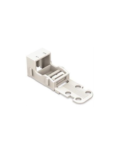 ADAPTADOR DE MONTAJE - PARA BLOQUES DE TERMINALES DE 2 CONDUCTORES - SERIE 221 - 4 mm² - CON PIE ENCAJABLE PARA MONTAJE HORIZONT