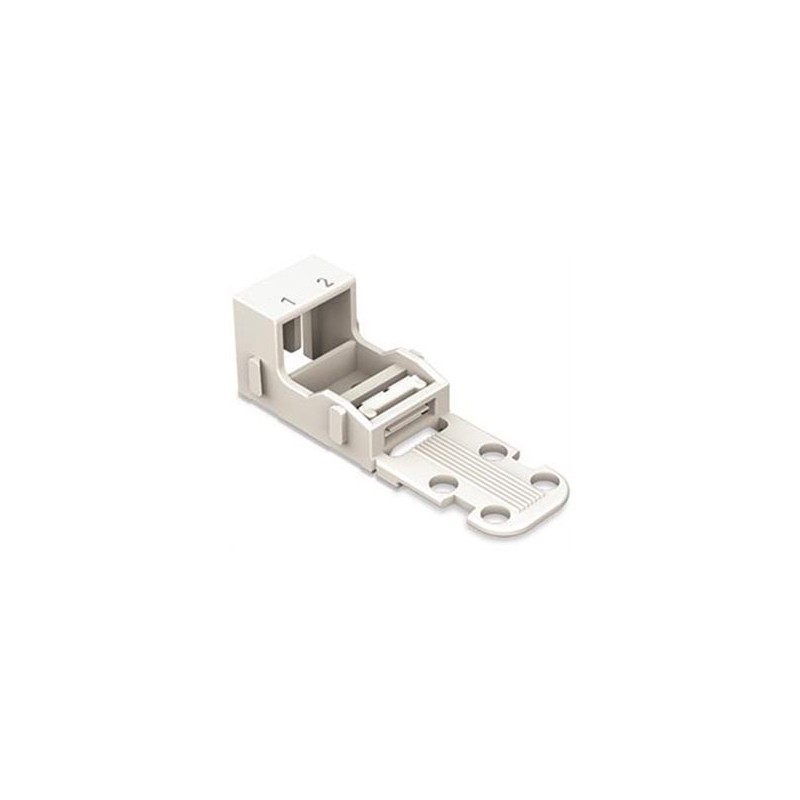MOUNTING CARRIER - FOR 2-CONDUCTOR TERMINAL BLOCKS - 221 SERIES - 4 mm² - WITH SNAP-IN MOUNTING FOOT FOR HORIZONTAL MOUNTING - W