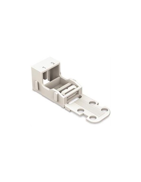 MOUNTING CARRIER - FOR 2-CONDUCTOR TERMINAL BLOCKS - 221 SERIES - 4 mm² - WITH SNAP-IN MOUNTING FOOT FOR HORIZONTAL MOUNTING - W
