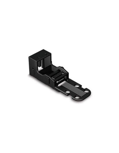 ADAPTADOR DE MONTAJE - PARA BLOQUES DE TERMINALES DE 2 CONDUCTORES - SERIE 221 - 4 mm² - CON PIE ENCAJABLE PARA MONTAJE HORIZONT