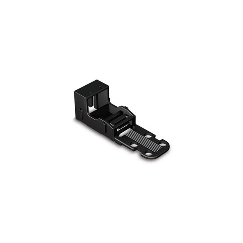 MOUNTING CARRIER - FOR 2-CONDUCTOR TERMINAL BLOCKS - 221 SERIES - 4 mm² - WITH SNAP-IN MOUNTING FOOT FOR HORIZONTAL MOUNTING - B