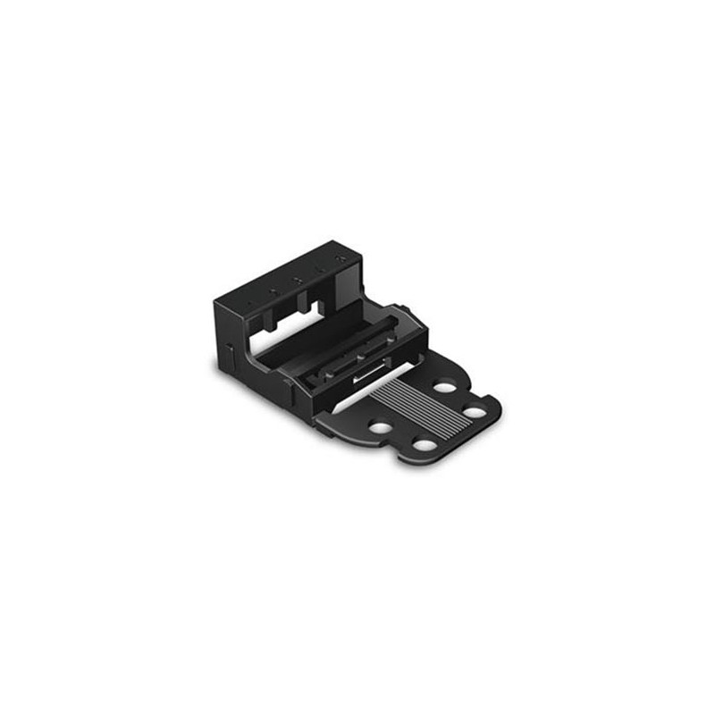 MOUNTING CARRIER - FOR 5-CONDUCTOR TERMINAL BLOCKS - 221 SERIES - 4 mm² - WITH SNAP-IN MOUNTING FOOT FOR HORIZONTAL MOUNTING - B