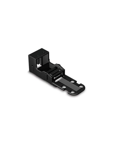 MOUNTING CARRIER - FOR 2-CONDUCTOR TERMINAL BLOCKS - 221 SERIES - 4 mm² - WITH SNAP-IN MOUNTING FOOT FOR VERTICAL MOUNTING - BLA