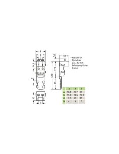 BEVESTIGINGSADAPTER - VOOR 2-DRAADSKLEMMEN - SERIE 221 -... 2